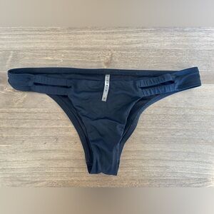 Vitamin A Black Bikini Cheeky Thong Bottom